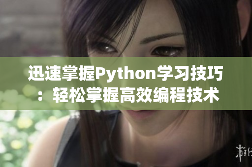 迅速掌握Python学习技巧：轻松掌握高效编程技术