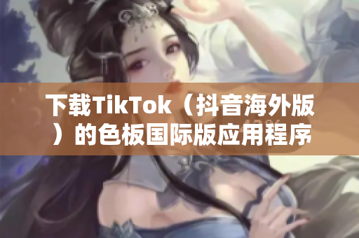 下载TikTok（抖音海外版）的色板国际版应用程序