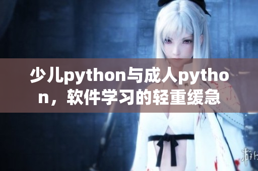 少儿python与成人python，软件学习的轻重缓急