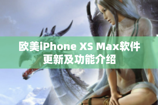 欧美iPhone XS Max软件更新及功能介绍